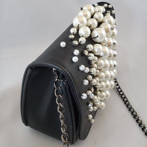 INZI Pearl & Rhinestone Studded Purse - Picture 6 of 8
